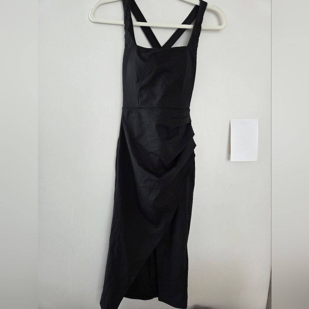 🌹🥀 FINAL MARKDOWN !!!🥀🍓 Halara Sheath Dress Sz XS Black NWT
